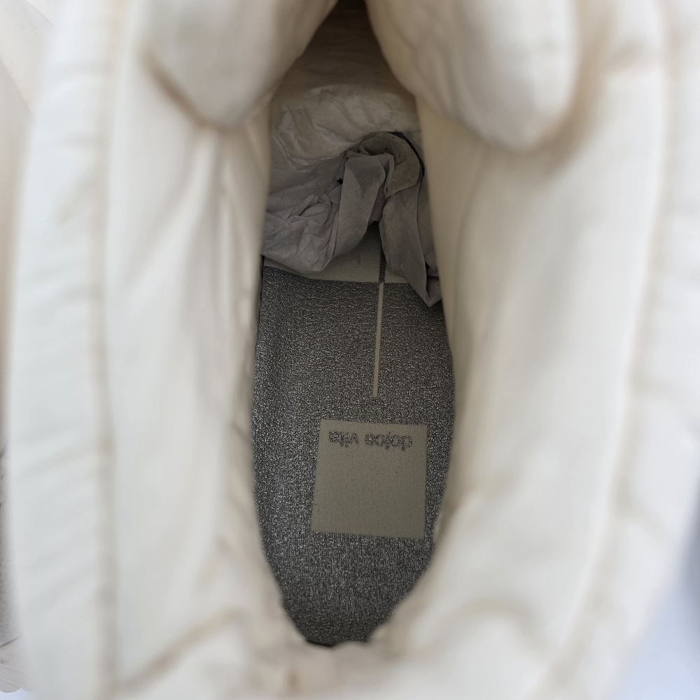 NWOT Dolce Vita Devlin Platform Zip-Up Sneakers, Ivory Nylon, Women's 8.5 - Picture 11 of 14